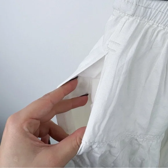 Free People In Full Swing Midi Skirt Tiered Peasant Ivory White Cotton NEW Small - Picture 10 of 13